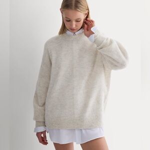 Everlane Cocoon crew in Almond